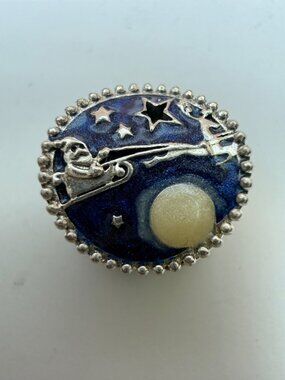 Pandora Retired Santa & Reindeer Christmas Charm 790033C01 Sterling Silver